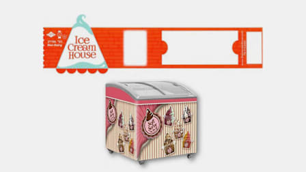 Recalled Ice Cream House label and soft serve.