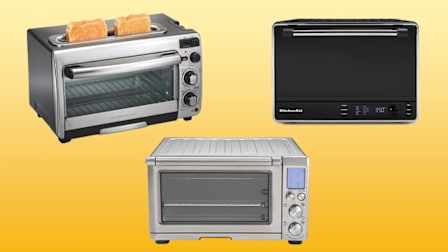 From left: Hamilton Beach 31156, Breville The Smart Oven BOV800XL, KitchenAid KCO124BM