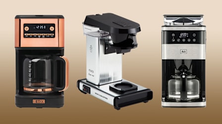 Haden 14-Cup Programmable (75139) Coffee Maker, Technivorm Moccamaster Cup-One Brewer Coffee Maker, Melitta Aroma Fresh Plus 10-Cup Coffee Maker
