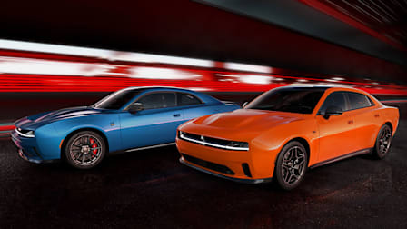 2024 Dodge Charger Daytona coupe and sedan driving