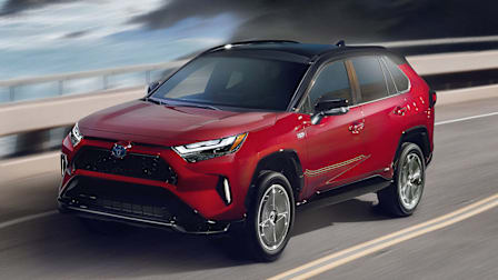 2024 Toyota RAV4 Prime XSE driving along coast