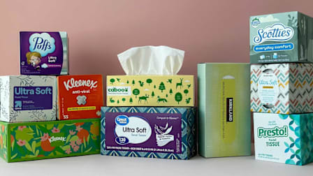 various facial tissues