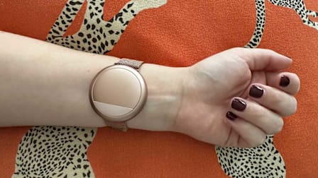 Angela Lashbrook wearing the Embr Wave