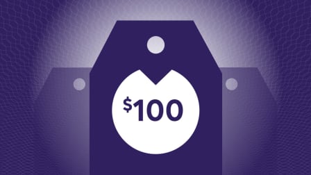 Purple deals tags for under $100