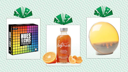 Hues and Cues, Kosterina Crushed Tangerine Vinegar, Jall Sunrise Alarm Clock