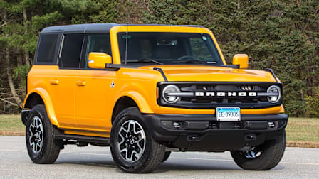 2021 Ford Bronco front at Consumer Reports Auto Test Center