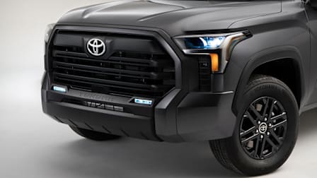 2023 Toyota Tundra SX front end and grille in studio