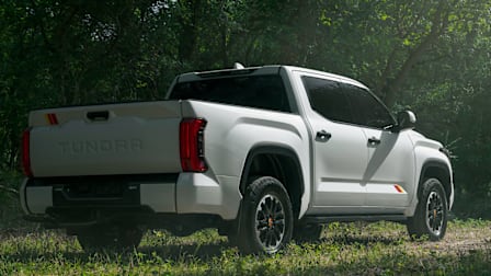 Rear view of the 2025 Toyota Tundra TRD Rally.