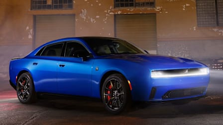 2026 Dodge Charger Daytona sedan at night