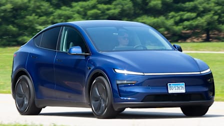 2026 Tesla Model Y front driving