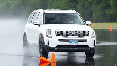 Kia Telluride used for wet handling tire testing