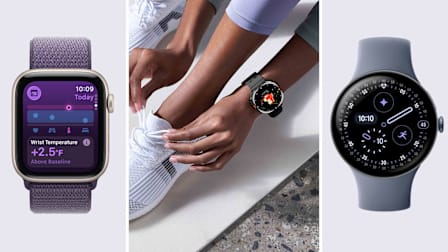 Apple Watch SE 3, the Samsung Galaxy Watch Ultra, and the Google Pixel Watch 4.