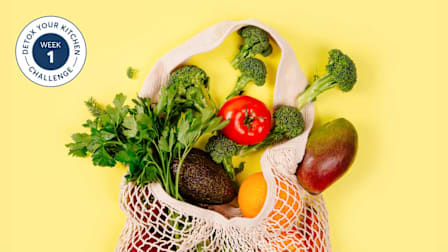a bag of mixed produce