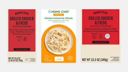 32.8-oz. tray packages containing “MARKETSIDE GRILLED CHICKEN ALFREDO WITH FETTUCCINE Tender Pasta with Creamy Alfredo Sauce, White Meat Chicken and Shaved Parmesan Cheese” with best-by date 06/27/25 or prior, 12.5 oz. tray packages containing “HOME CHEF Heat & Eat Chicken Fettuccine Alfredo with pasta, grilled white meat chicken, and Parmesan cheese” with best-by date 06/19/25 or prior, and 12.3 oz. tray packages containing “MARKETSIDE GRILLED CHICKEN ALFREDO WITH FETTUCCINE Tender Pasta with Creamy Alfredo Sauce, White Meat Chicken, Broccoli and Shaved Parmesan Cheese” with best-by date 06/26/25 or prior.