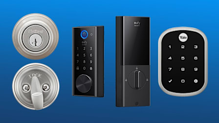 (L-R) Kwikset Juno 991J15SMTCP Doorlock, Eufy Smart Lock Touch & WiFi S230 Smart Door lock, Yale Assure YRD256-CBA-619 Smart Door Lock