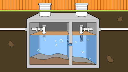 Illustration of a septic tank.
