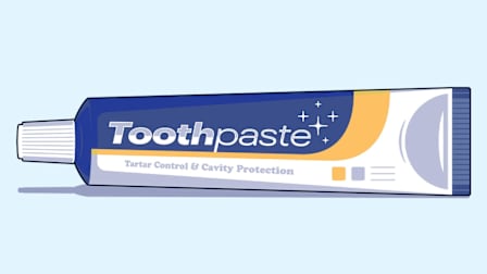 a tube of toothpaste