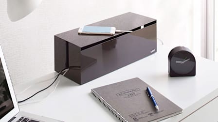 Yamazaki Hidden Cable Box on a desk.