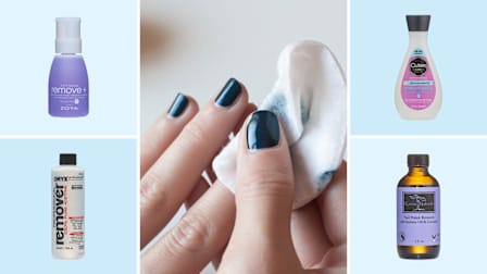 Zoya, Onyx, Karma Organic, Cutex nail polish removers, hands removing blue nail polish