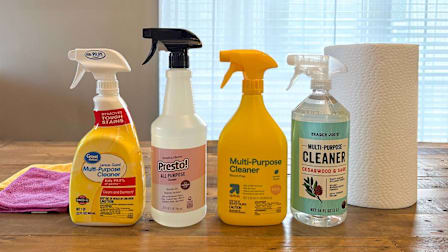 Great Value, Amazon, Target, and Trader Joe's brand all purpose cleaners