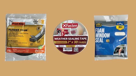 Frost King Rubber Foam Self-Stick Weatherseal, XFasten Weather Sealing Tape, and MD Foam Window Seal