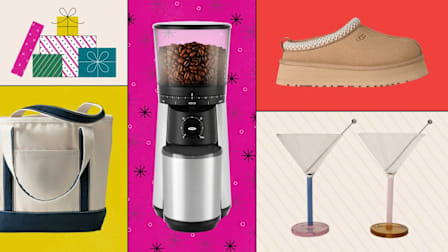 Lands' End Medium 5 Pocket Open Top Canvas Tote Bag, Oxo Brew Conical Burr Coffee Grinder, Ugg Women's Tazz II Slippers, Sophie Lou Jacobsen Piano Cocktail Glass, Set of 2