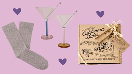 Naadam cashmere socks, Sophie Lou Jacobsen martini glasses, Rancho Meladuco dates