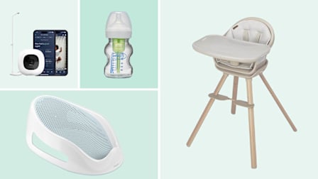 Nanit Pro Smart Baby Monitor - Camera & Floor Stand, Dr. Brown’s Natural Flow Anti-Colic Options+ Wide-Neck, Maxi-Cosi Moa 8-in-1 High Chair, Angelcare Baby Bath Support