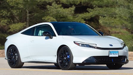 2026 Honda Prelude driving at CR's Auto Test Center