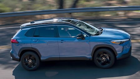 2026 Toyota Corolla Cross XSE driving, side view