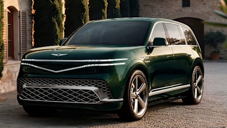 2027 Genesis GV90 electric SUV, front static, driver's side