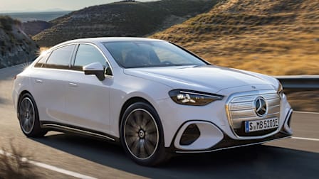 2027 Mercedes-Benz C-Class electric driving, shown from front