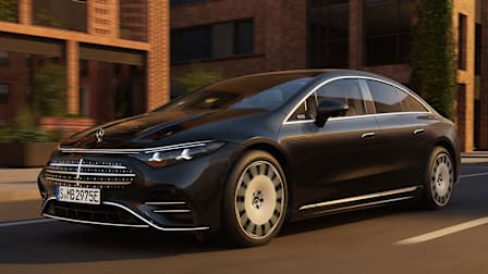 2027 Mercedes-Benz EQS driving in city
