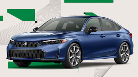 Blue Car on illustrated background