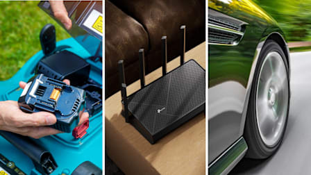 3 images from recent stories—mover battery, wireless router, car