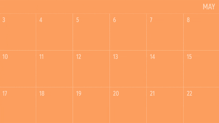 Calendar with 3 products on sale in May