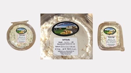 Clover Hill Dairy Ricotta and Requeson Cheese Linked to a Listeria Outbreak