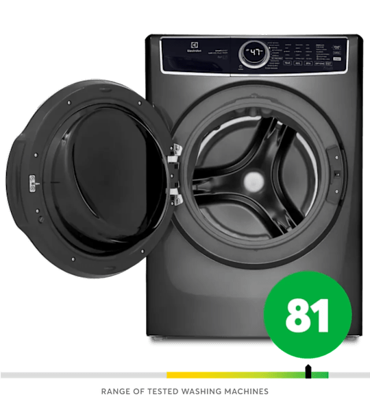 Washers undergo a battery of tests in our laundry lab. 
