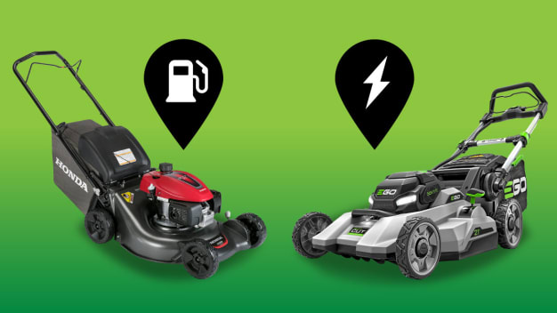 Honda gas lawn mower vs. Ego electric lawn mower