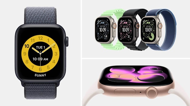 Apple Watch SE 3, Apple Watch Ultra 3, and Apple Watch Series 11.
