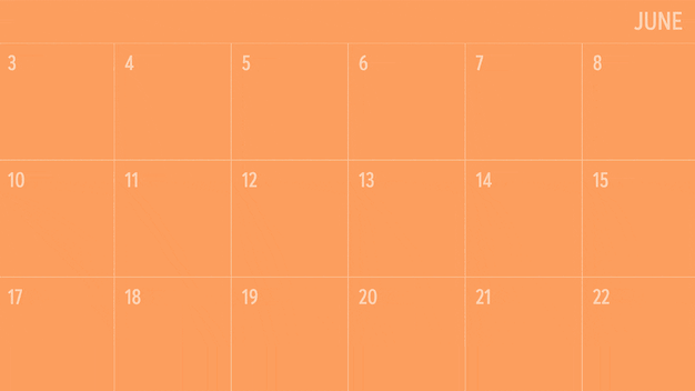 Orange June calendar with deep discount products