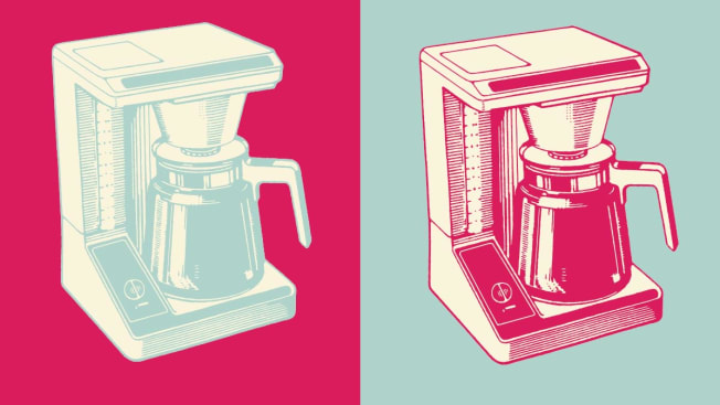 line illustrations of coffee makers
