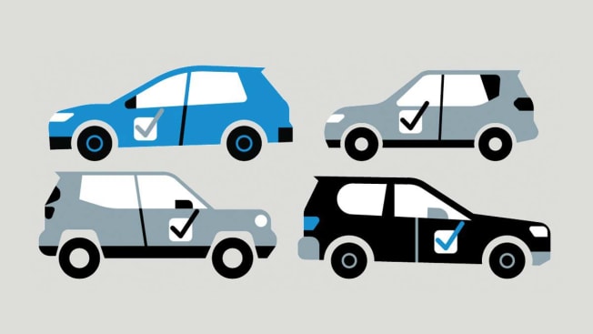 suv illustrations with check marks