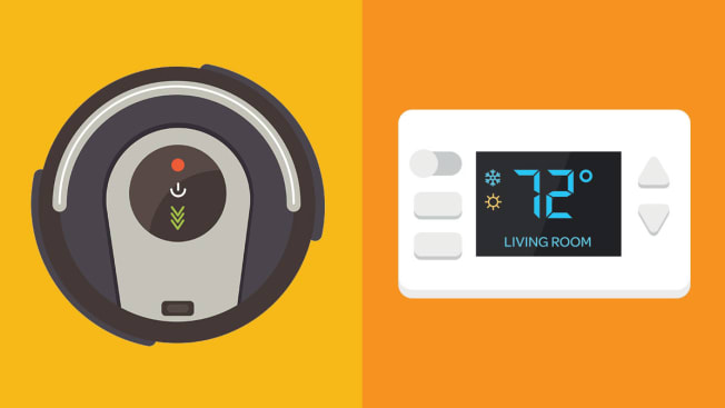 robotic vacuum and smart thermostat