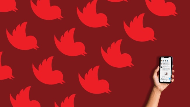 Gang of red angry Twitter birds going after a Twitter user.