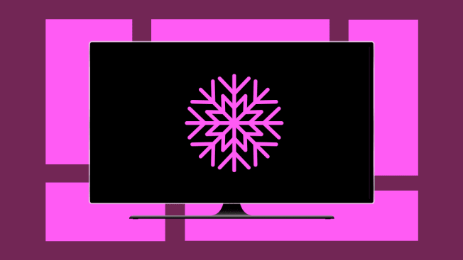 Illustration of a TV with a snowflake on it