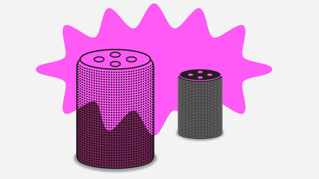 Illustration of two smart speakers