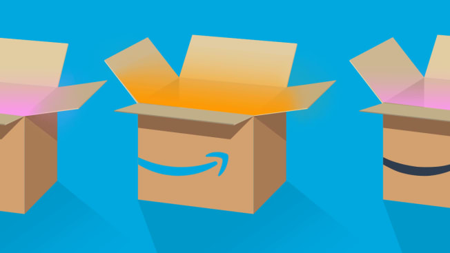 Illustration of three Amazon boxes
