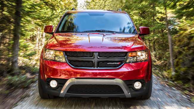 2017 Dodge Journey driving with headlights on