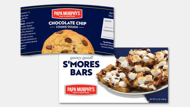 Papa Murphy’s raw cookie dough:
Chocolate chip cookie dough
S’mores bars dough